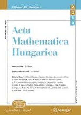 ACTA MATHEMATICA HUNGARICA