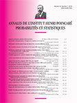ANNALES DE L INSTITUT HENRI POINCARE-PROBABILITES ET STATISTIQUES