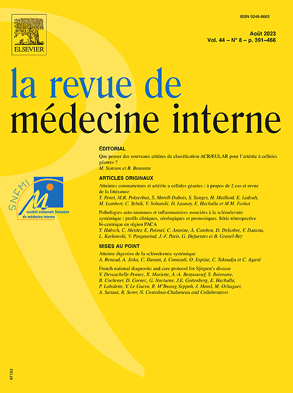 REVUE DE MEDECINE INTERNE