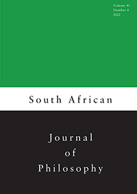 SOUTH AFRICAN JOURNAL OF PHILOSOPHY