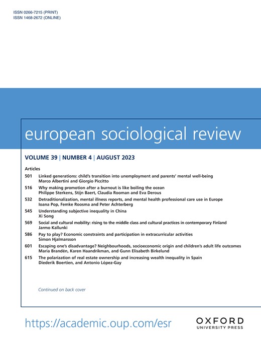EUROPEAN SOCIOLOGICAL REVIEW