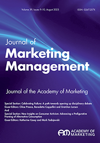 JOURNAL OF MARKETING MANAGEMENT