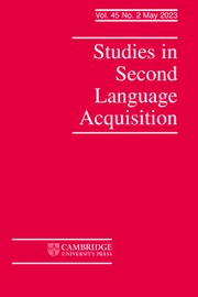 STUDIES IN SECOND LANGUAGE ACQUISITION
