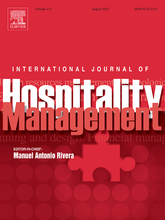 INTERNATIONAL JOURNAL OF HOSPITALITY MANAGEMENT