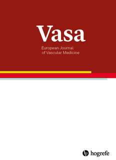 VASA-EUROPEAN JOURNAL OF VASCULAR MEDICINE