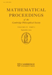 MATHEMATICAL PROCEEDINGS OF THE CAMBRIDGE PHILOSOPHICAL SOCIETY