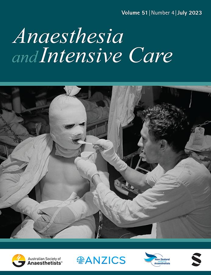 ANAESTHESIA AND INTENSIVE CARE