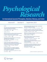 PSYCHOLOGICAL RESEARCH-PSYCHOLOGISCHE FORSCHUNG