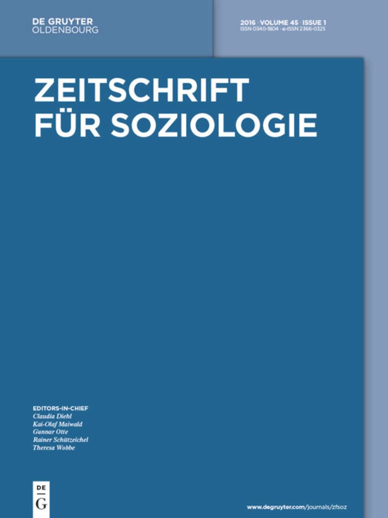 ZEITSCHRIFT FUR SOZIOLOGIE