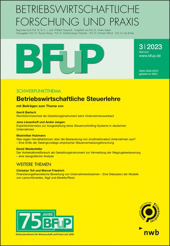 BETRIEBSWIRTSCHAFTLICHE FORSCHUNG UND PRAXIS