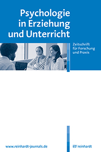 PSYCHOLOGIE IN ERZIEHUNG UND UNTERRICHT
