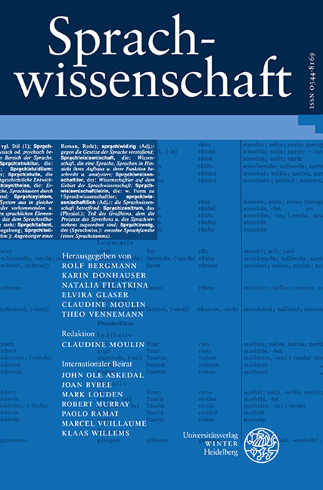 SPRACHWISSENSCHAFT