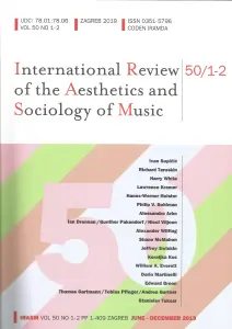 INTERNATIONAL REVIEW OF THE AESTHETICS AND SOCIOLOGY OF MUSIC