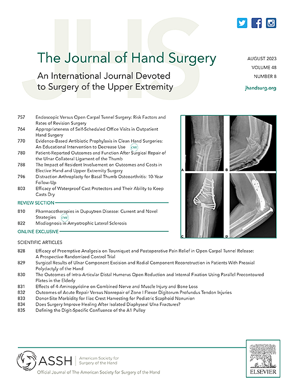 JOURNAL OF HAND SURGERY-AMERICAN VOLUME