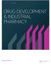 DRUG DEVELOPMENT AND INDUSTRIAL PHARMACY
