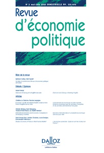 REVUE D ECONOMIE POLITIQUE