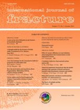 INTERNATIONAL JOURNAL OF FRACTURE