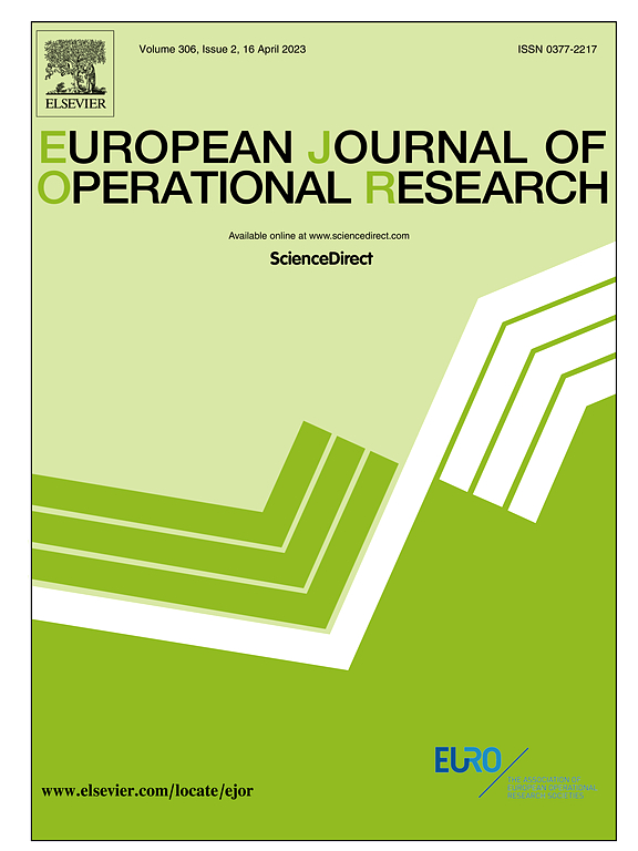 EUROPEAN JOURNAL OF OPERATIONAL RESEARCH