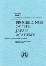 PROCEEDINGS OF THE JAPAN ACADEMY SERIES A-MATHEMATICAL SCIENCES