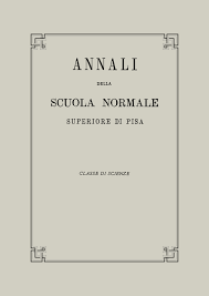 ANNALI DELLA SCUOLA NORMALE SUPERIORE DI PISA-CLASSE DI SCIENZE