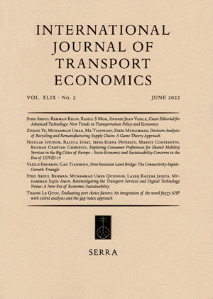 INTERNATIONAL JOURNAL OF TRANSPORT ECONOMICS