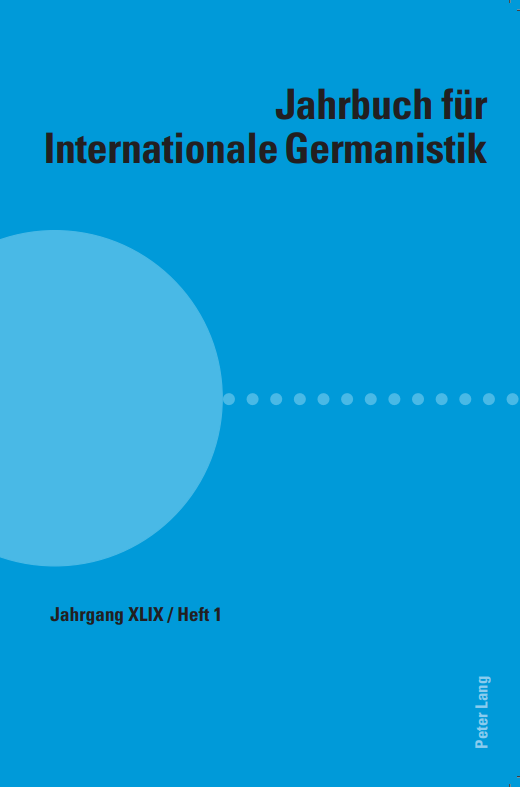 JAHRBUCH FUR INTERNATIONALE GERMANISTIK