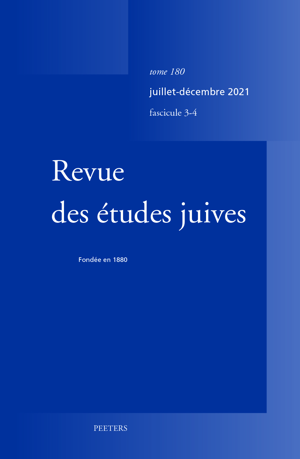 REVUE DES ETUDES JUIVES