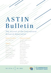 ASTIN BULLETIN-THE JOURNAL OF THE INTERNATIONAL ACTUARIAL ASSOCIATION