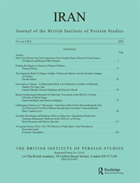 IRAN-JOURNAL OF THE BRITISH INSTITUTE OF PERSIAN STUDIES