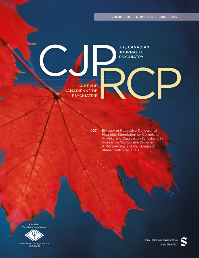CANADIAN JOURNAL OF PSYCHIATRY-REVUE CANADIENNE DE PSYCHIATRIE