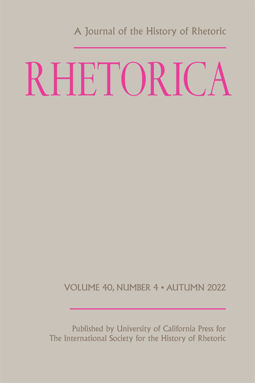 RHETORICA-A JOURNAL OF THE HISTORY OF RHETORIC