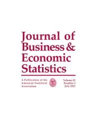 JOURNAL OF BUSINESS & ECONOMIC STATISTICS