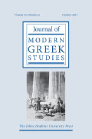 JOURNAL OF MODERN GREEK STUDIES