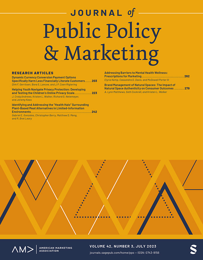 JOURNAL OF PUBLIC POLICY & MARKETING