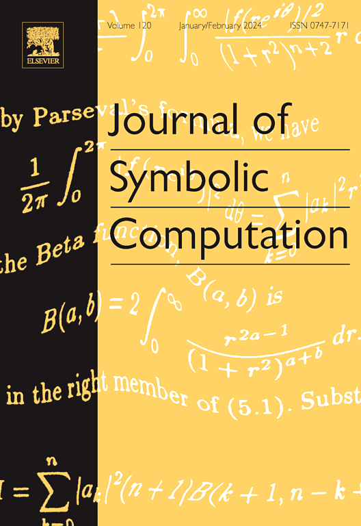 JOURNAL OF SYMBOLIC COMPUTATION
