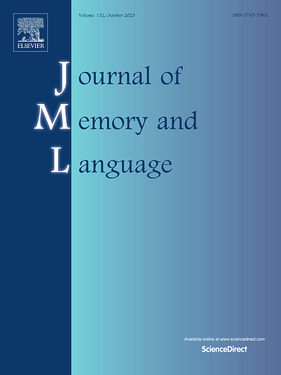 JOURNAL OF MEMORY AND LANGUAGE