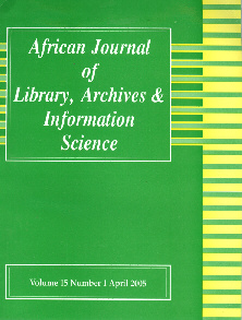 AFRICAN JOURNAL OF LIBRARY ARCHIVES AND INFORMATION SCIENCE