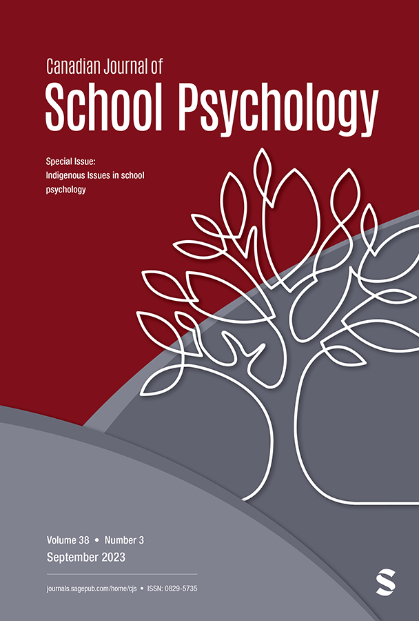 CANADIAN JOURNAL OF SCHOOL PSYCHOLOGY