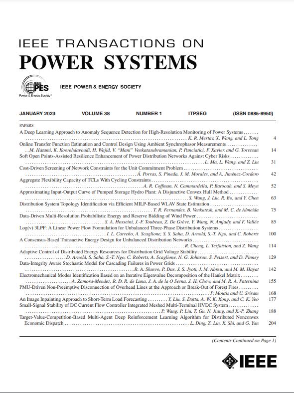 IEEE TRANSACTIONS ON POWER SYSTEMS