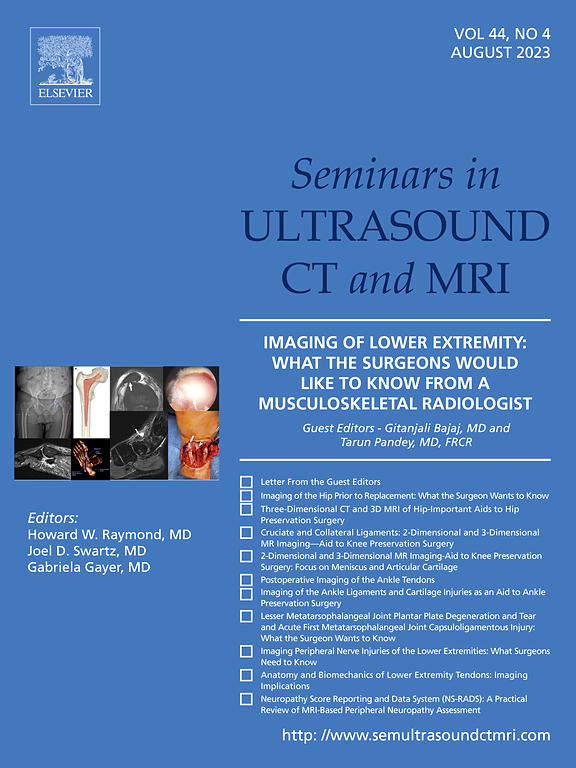 SEMINARS IN ULTRASOUND CT AND MRI