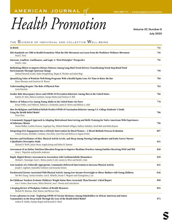 AMERICAN JOURNAL OF HEALTH PROMOTION
