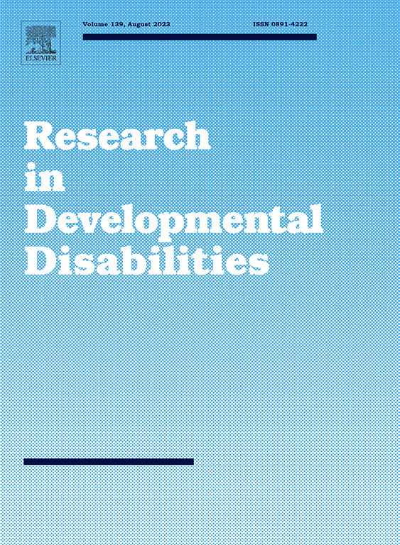 RESEARCH IN DEVELOPMENTAL DISABILITIES