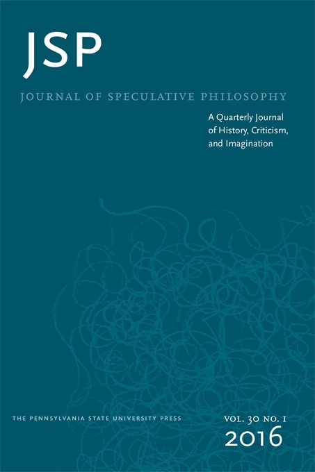 JOURNAL OF SPECULATIVE PHILOSOPHY