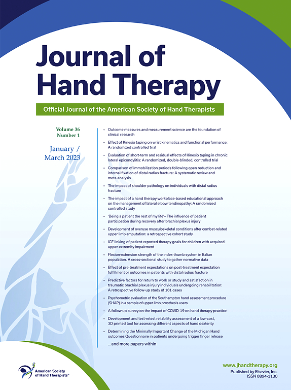 JOURNAL OF HAND THERAPY