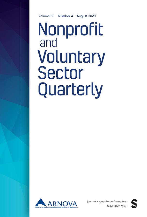 NONPROFIT AND VOLUNTARY SECTOR QUARTERLY