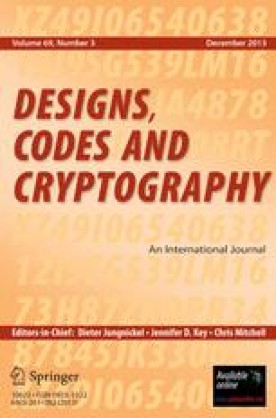 DESIGNS CODES AND CRYPTOGRAPHY