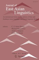 JOURNAL OF EAST ASIAN LINGUISTICS