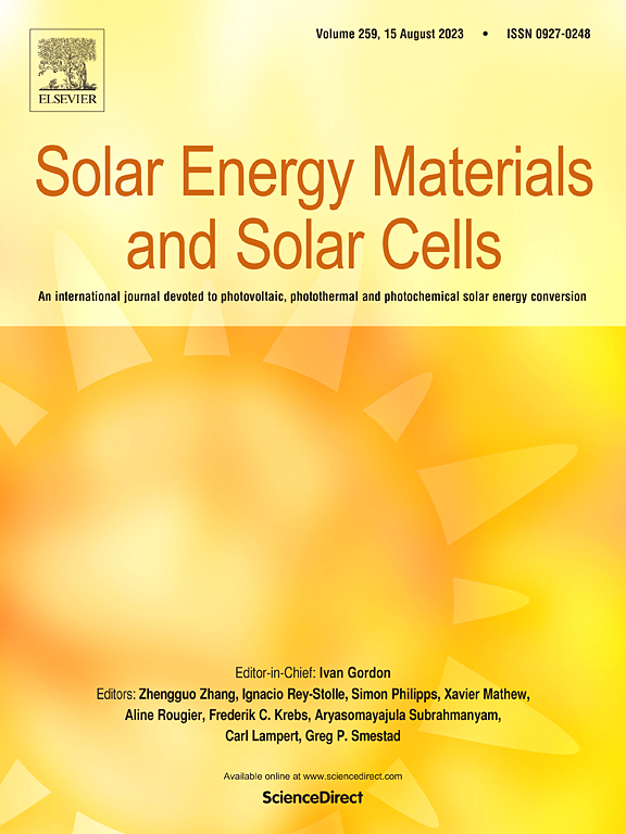 SOLAR ENERGY MATERIALS AND SOLAR CELLS
