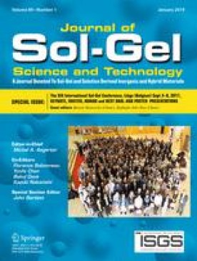 JOURNAL OF SOL-GEL SCIENCE AND TECHNOLOGY