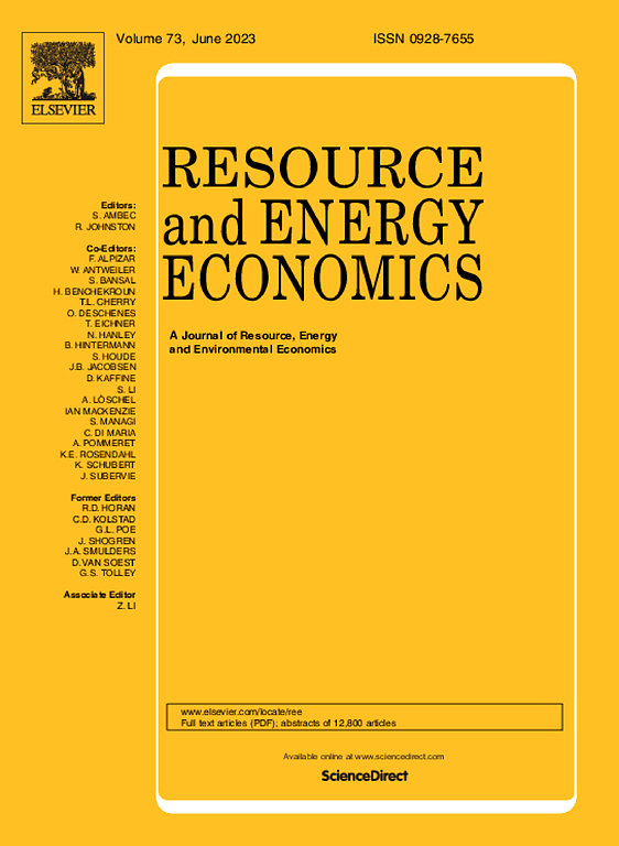 RESOURCE AND ENERGY ECONOMICS